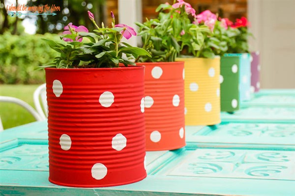 Tin can or box planters