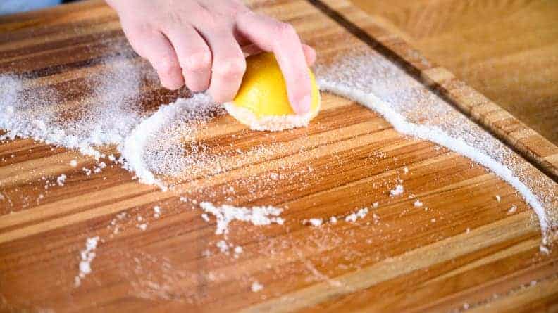 Use of Salt to Remove White Spots from Wood
