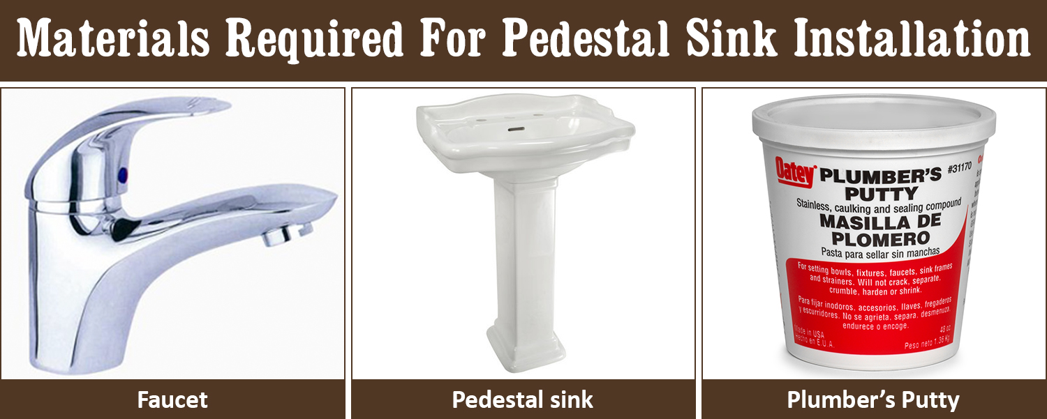 Materials for Installing a Pedestal Sink
