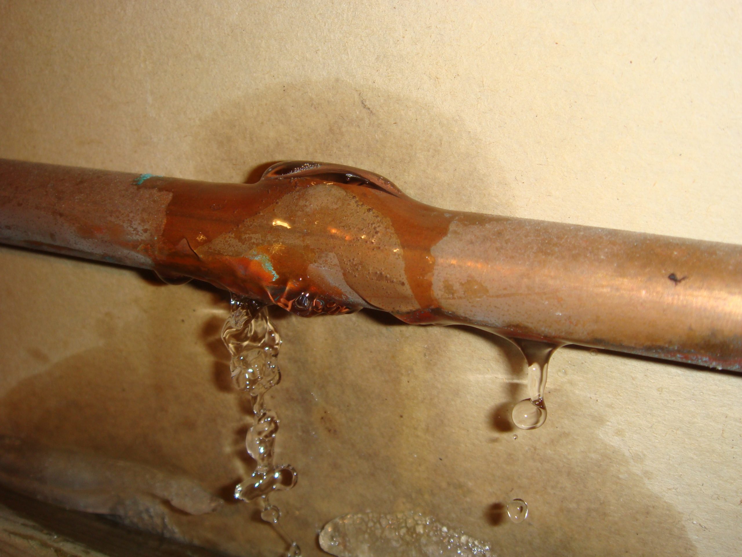 Wall Stains Due to Burst Pipe