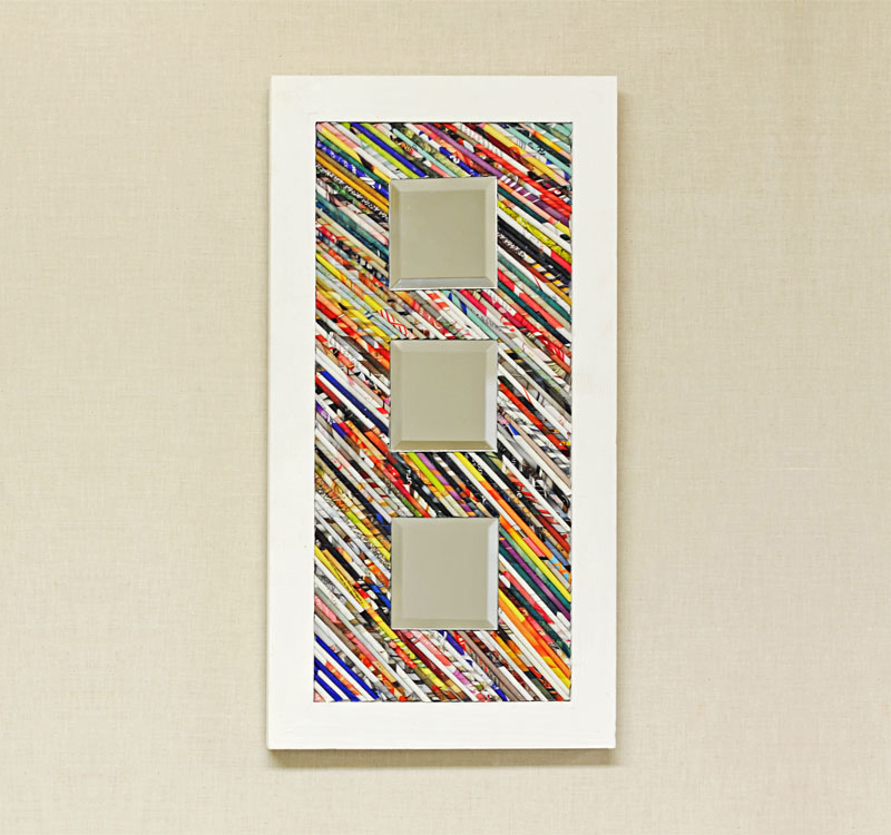 Recycle Colourful Magazines for a Mirror