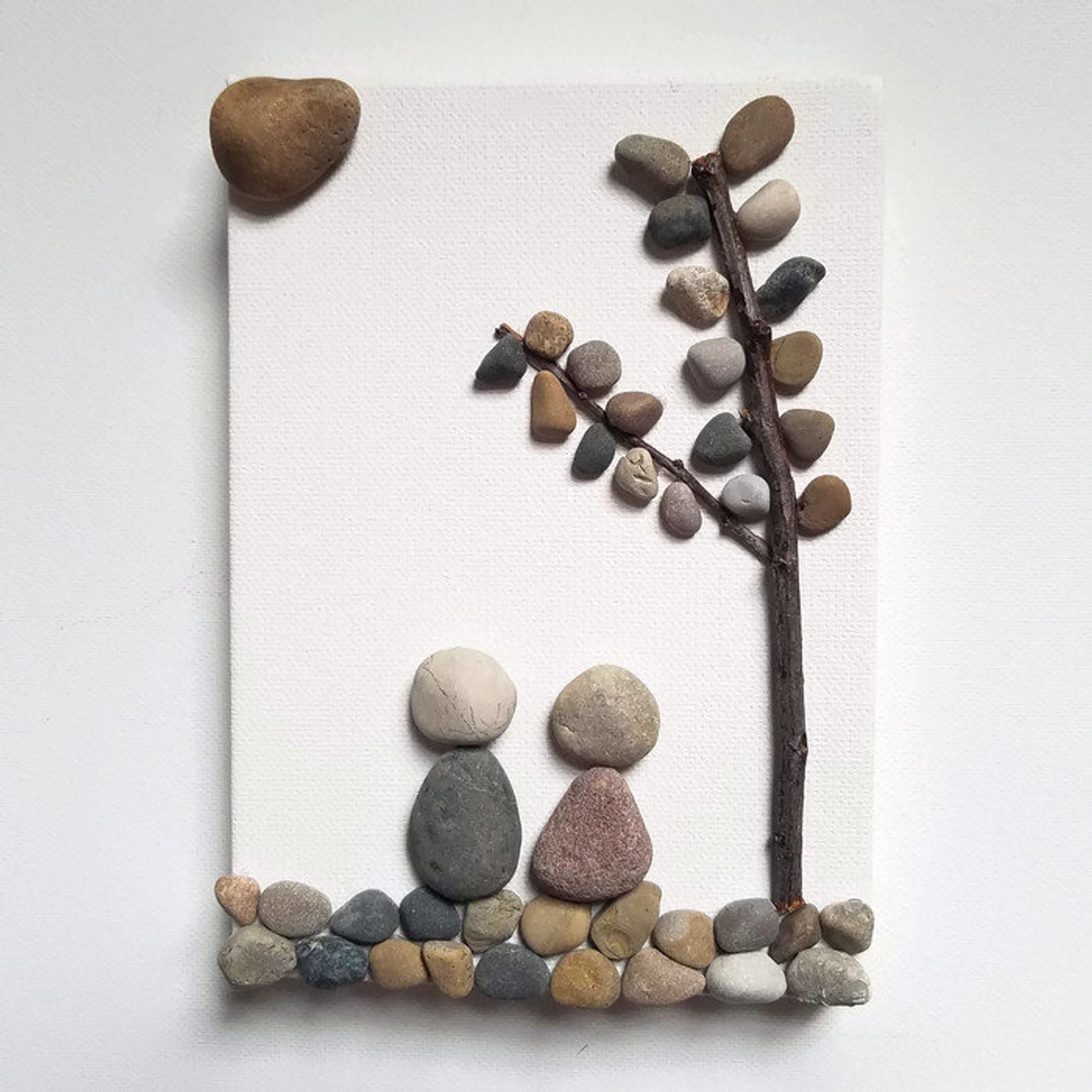 Shells and Stones in Wall Hanging Frame
